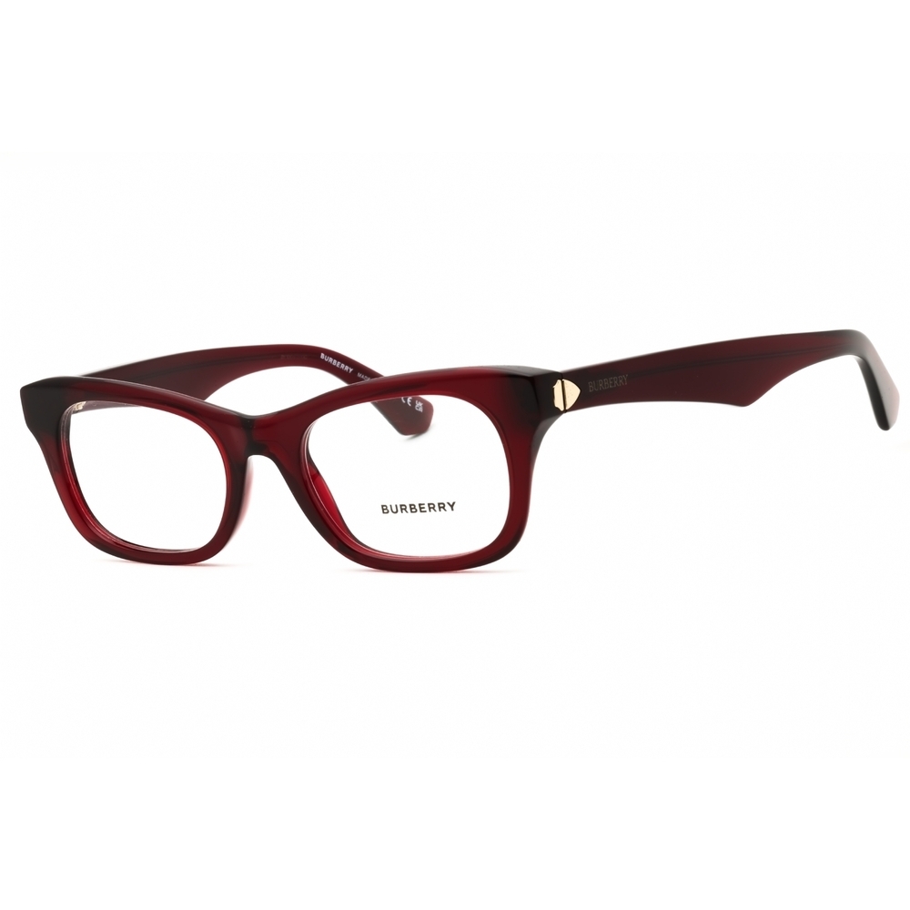 NWT Burberry 0BE2422 Transparent Bordeaux Rectangle 50mm Eyeglasses
